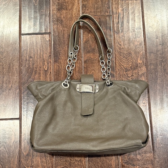 Furla Taupe Leather Shoulder Bag - Picture 2 of 11